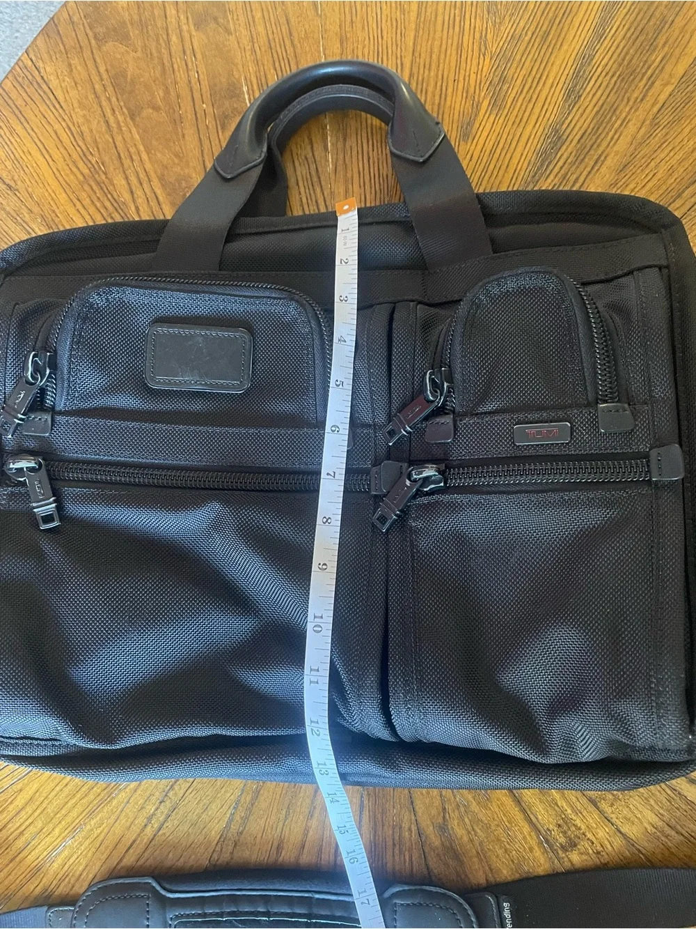 Tumi Black Nylon Laptop Briefcase with Shoulder Strap